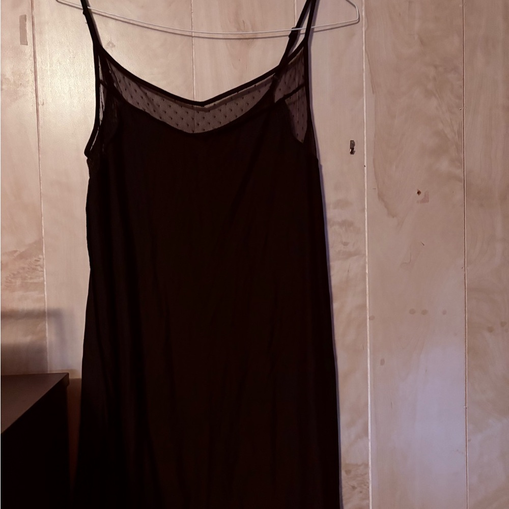 Elegant Black Sheer Nightgown